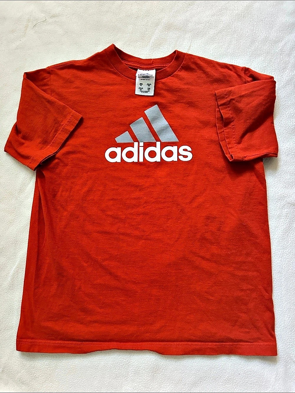Adidas  Men's Orange Logo Tee Size XL Like New